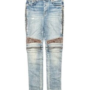 Men's Light Blue Distressed Jeans